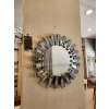 NİVEMESHOME GÜMÜŞ 80X81 METAL ÇERÇEVELİ AYNA