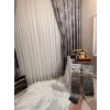 NİVEMESHOME SILBER DETAILLIERTE GEFALTETE TÜLLVORHANG