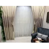NİVEMESHOME HARBİYE GOLD DETAYLI 1/3 SIK PİLELİ TÜL PERDE APM