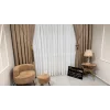 NİVEMESHOME HAVEN 3023 GOLD DETAYLI 1/3 SIK PİLELİ TÜL PERDE APM