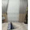 NİVEMESHOME ÍREM 1/3 TELA BLANCA DE TUL CON PLIEGUES APARENTE