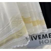NIVEMESHOME LOTUS GOLD İŞLEMELİ 1/2,5 SIK PİLELİ TÜL PERDE APM