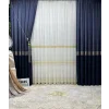 NIVEMESHOME LOTUS GOLD cortina de tul con bordado de terciopelo 1/3 densa