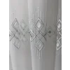 NİVEMESHOME LUNA GEOMETRIC PATTERNED SILVER 1/3 DENSE PLEATED TULLE CURTAIN APM
