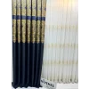 NİVEMESHOME MİLAS LACIVERT-GOLD 671539 1/3 DENSE PLEATED BACKGROUND CURTAIN APM