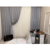 NİVEMESHOME MIZRAKLI FIR0914 AR03102 V-105 GRİ 1/2,5 SIK PİLELİ TÜL PERDE APM