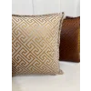 NİVEMESHOME MONET ZIGZAG FIBER-FILLED CUSHION YELLOW-CREAM 45 X 45