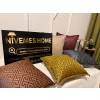NİVEMESHOME MONET ZIGZAG FIBER-FILLED CUSHION YELLOW-CREAM 45 X 45