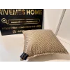 NİVEMESHOME MONET ZIGZAG FIBER-FILLED CUSHION YELLOW-CREAM 45 X 45