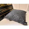 NİVEMESHOME MONET ZİGZAG PILLOW COVER ANTHRACITE-GRAY 45 X 45