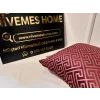 NİVEMESHOME MONET ZİGZAG PILLOW COVER BURGUNDY-GRAY 45 X 45