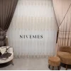 NIVEMESHOME GLÜCKLICHE STERNZEICHEN-DESIGN 1650 1/3 DICKES FALTIGES VOILE-VORHANG APM
