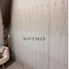NIVEMESHOME GLÜCKLICHE STERNZEICHEN-DESIGN 1650 1/3 DICKES FALTIGES VOILE-VORHANG APM
