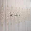 NIVEMESHOME GLÜCKLICHE STERNZEICHEN-DESIGN 1650 1/3 DICKES FALTIGES VOILE-VORHANG APM