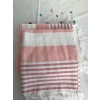 NIVEMESHOME DAISY-WHITE STRIPED TASSELED BEACH TOWEL