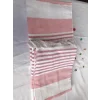 NIVEMESHOME DAISY-WHITE STRIPED TASSELED BEACH TOWEL