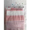 NIVEMESHOME DAISY-WHITE STRIPED TASSELED BEACH TOWEL
