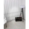NİVEMESHOME PERLİNA GÜMÜŞ  1/3  PİLELİ TÜL PERDE APM