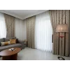 NİVEMESHOME PUFY 1-006 TAM DESEN  EKRU  1/3 PİLELİ TÜL PERDE