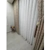 NİVEMESHOME PUFY 1-006 TAM DESEN  EKRU  1/3 PİLELİ TÜL PERDE
