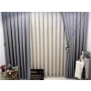 NİVEMESHOME ROMA 18542-D GRİ KETEN 1/3 SIK PİLELİ FON PERDE APM