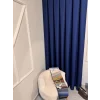 NİVEMESHOME ROMA 18542-D K.İNDİGO LEINEN 1/3 DICHT GESTAPELTE FOND-VORHANG APM