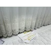 NİVEMESHOME SAMANDAĞ BEYAZ ZEMİN 1/3 SIK PİLELİ TÜL PERDE APM