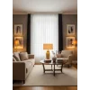 NİVEMESHOME SEDEF 1-0093 TAM DESEN EKRU 1/3 PİLELİ TÜL PERDE