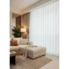 NİVEMESHOME SEDEF 1-094P YARI DESEN EKRU 1/3 PİLELİ TÜL PERDE