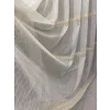 NİVEMESHOME SESİLYA ZİGZAG İŞLEMELİ GOLD 1/3 SIK PİLE TÜL PERDE APM