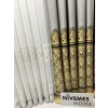 NİVEMESHOME SİDE GRİ-GOLD FT632057 V-2503 1/3 SIK PİLELİ FON PERDE APM