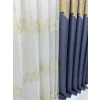 NİVEMESHOME STELLA GOLD EMBROIDERED B121546 1/3 PLEATED TULLE CURTAIN APM