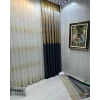 NİVEMESHOME STELLA GOLD EMBROIDERED B121546 1/3 PLEATED TULLE CURTAIN APM