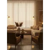 NİVEMESHOME YAKAMOZ 053P YARI DESEN EKRU 1/3 PİLELİ TÜL PERDE