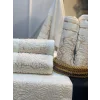 NİVEMESHOME YAPRAK EKRU YÜZ HAVLUSU MÜRDÜM