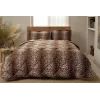 CROWN LEOPARD COFFEE QUILT SET SINGLE