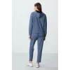 TOMMY LIFE T10BY-95306_01 WOMENS JACKET/SLIM FIT SWEATPANTS SUIT PETROL