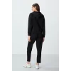 TOMMY LIFE T10BY-95306_01 WOMEN JACKET/TIGHT LEG SWEATSUIT BLACK