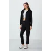 TOMMY LIFE T10BY-95306_01 WOMEN JACKET/TIGHT LEG SWEATSUIT BLACK