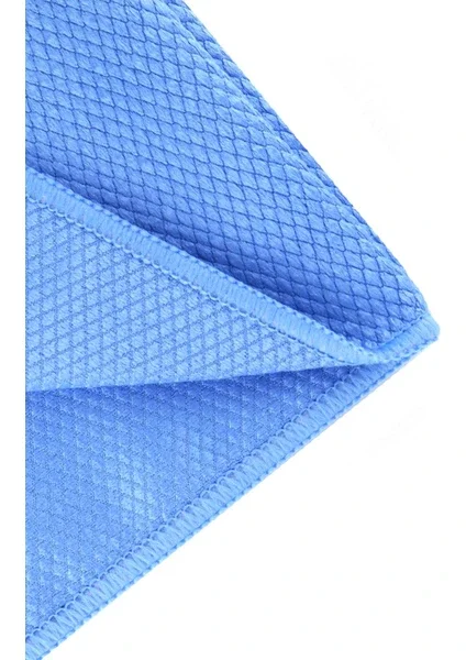 %100 MICROFIBER BAKLAVA PATTERN GLASS CLOTH BLUE 50X70 APM