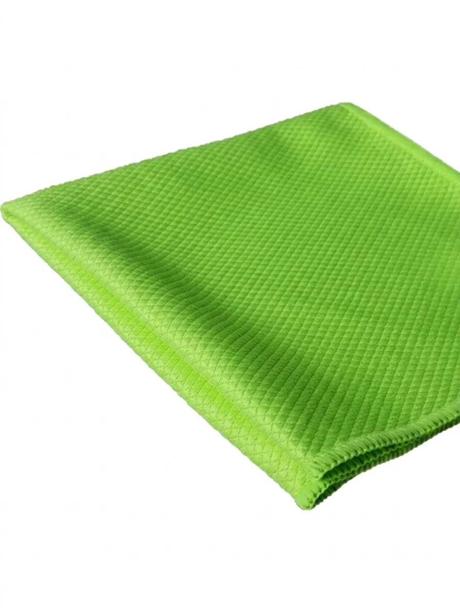 %100 MİCROFİBER BAKLAVA DESEN CAM BEZİ FISTIK YEŞİLİ 50X70 APM