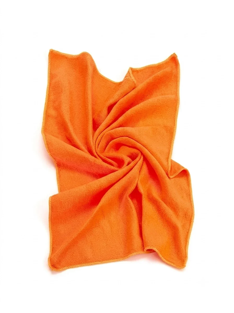 %100 MICROFIBER BAKLAVA PATTERN GLASS CLOTH ORANGE 50X70 APM