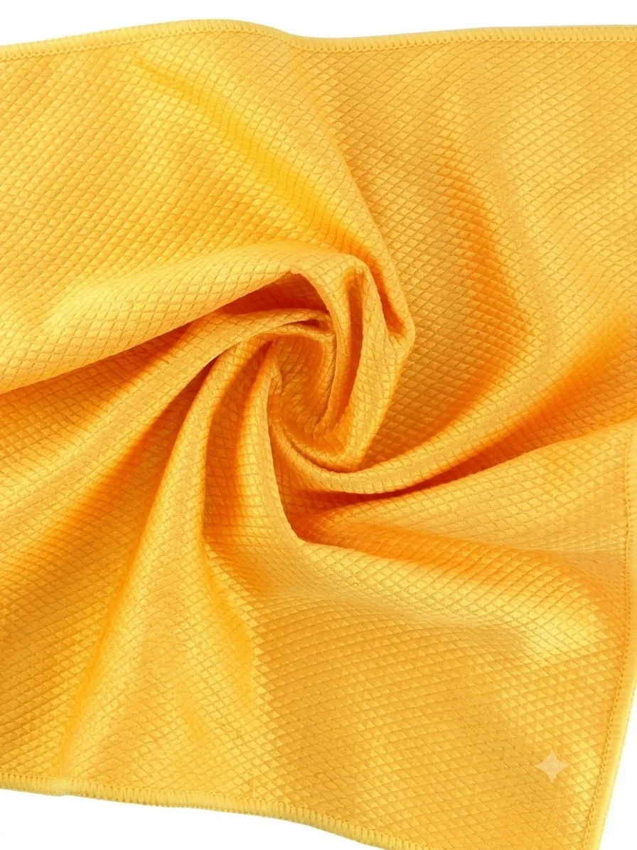 %100 MIKROFASER BAKLAVA MUSTER GLAS TUCH ORANGE 50X70 APM