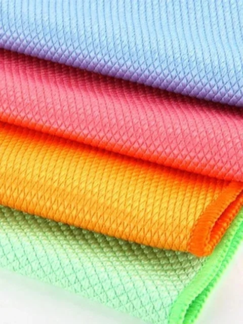 %100 MIKROFASER BAKLAVA MUSTER GLAS TUCH ORANGE 50X70 APM