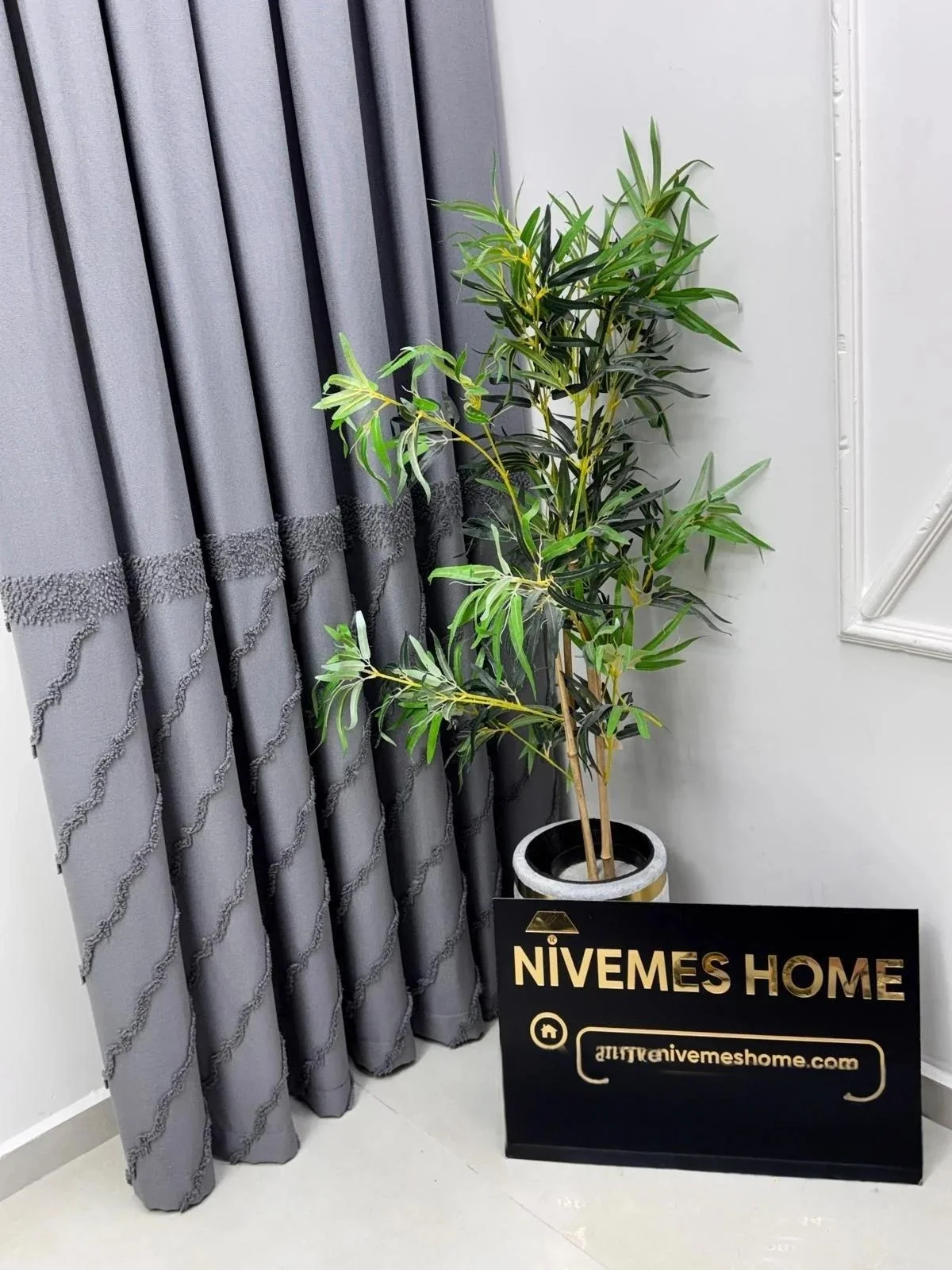 NİVEMESHOME VERA 1/3 PİLELİ FON PERDE APM