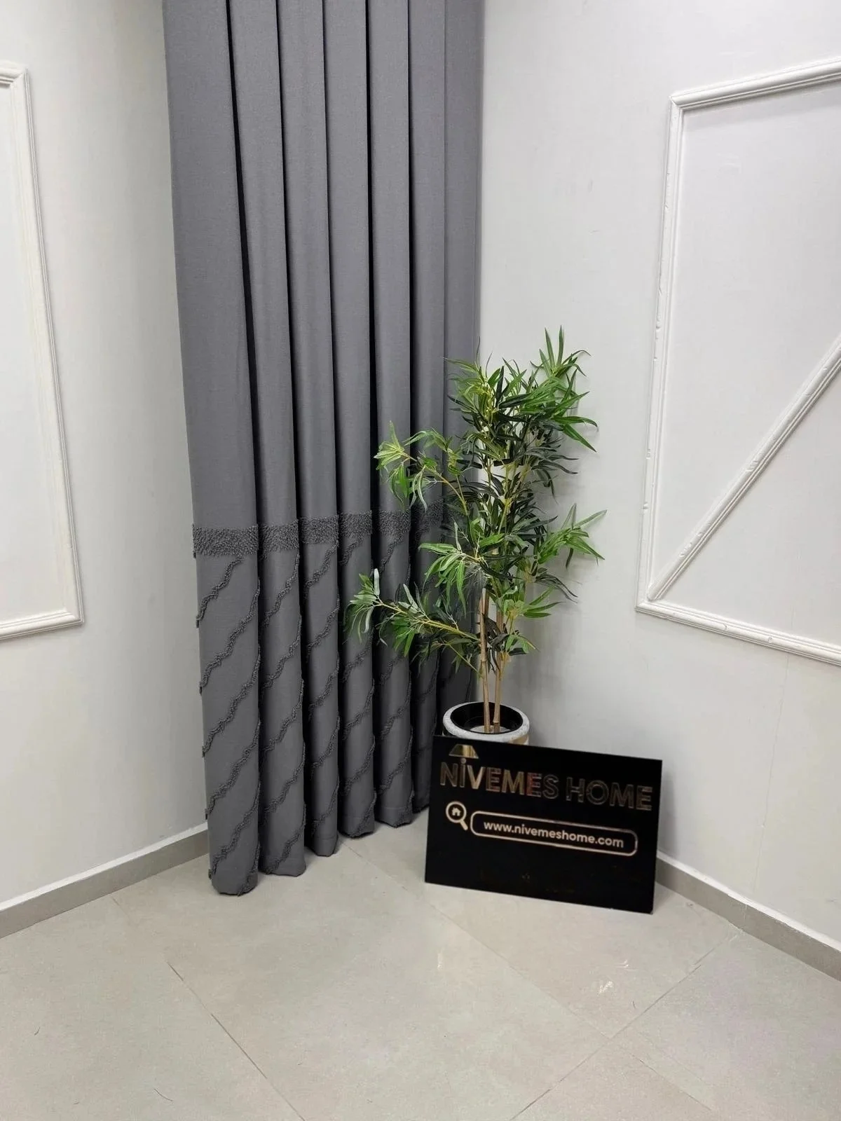 NİVEMESHOME VERA 1/3 PİLELİ FON PERDE APM