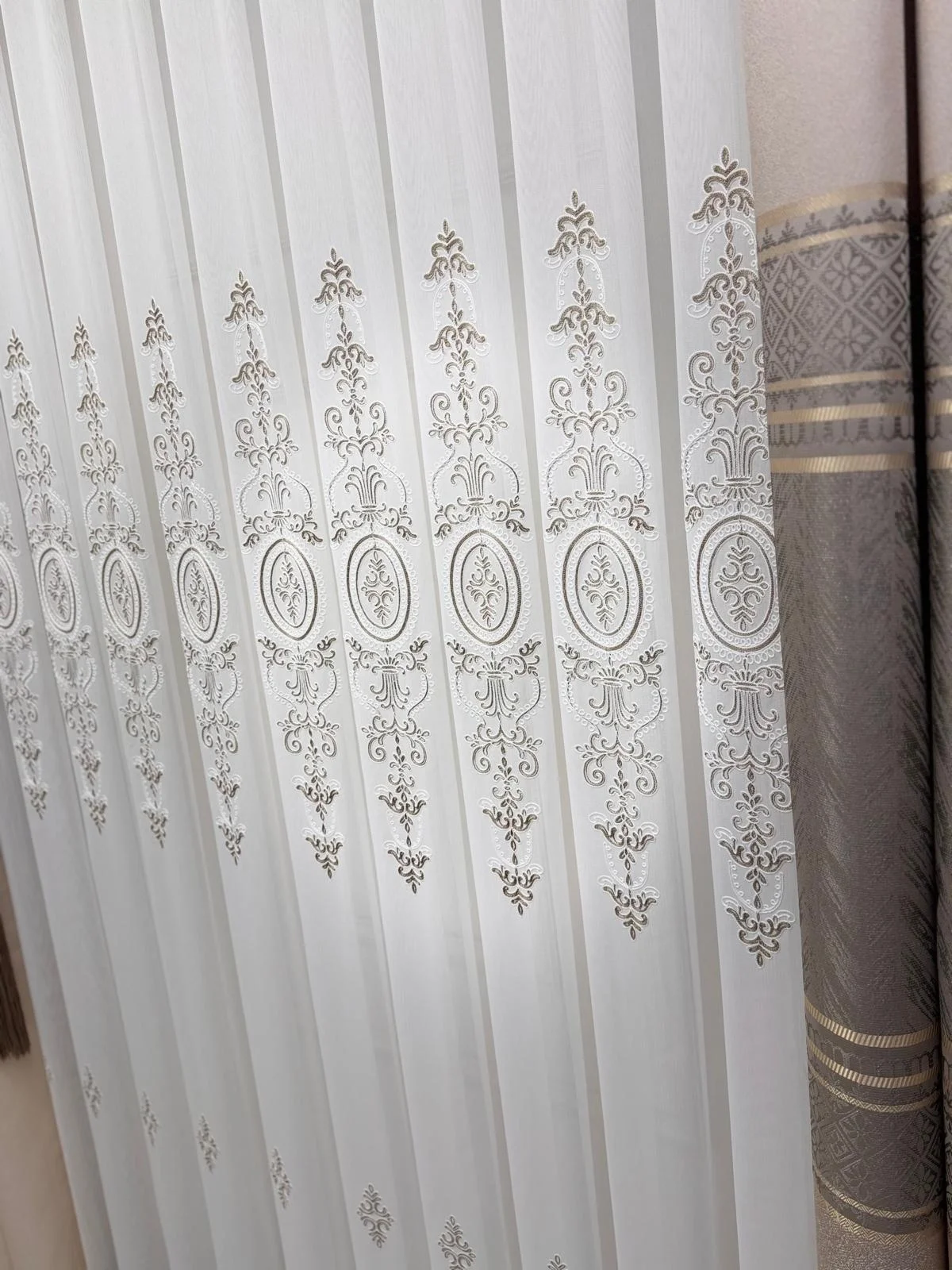 NİVEMESHOME ASPERA EKRU 1/3 PİLELİ TÜL PERDE APM