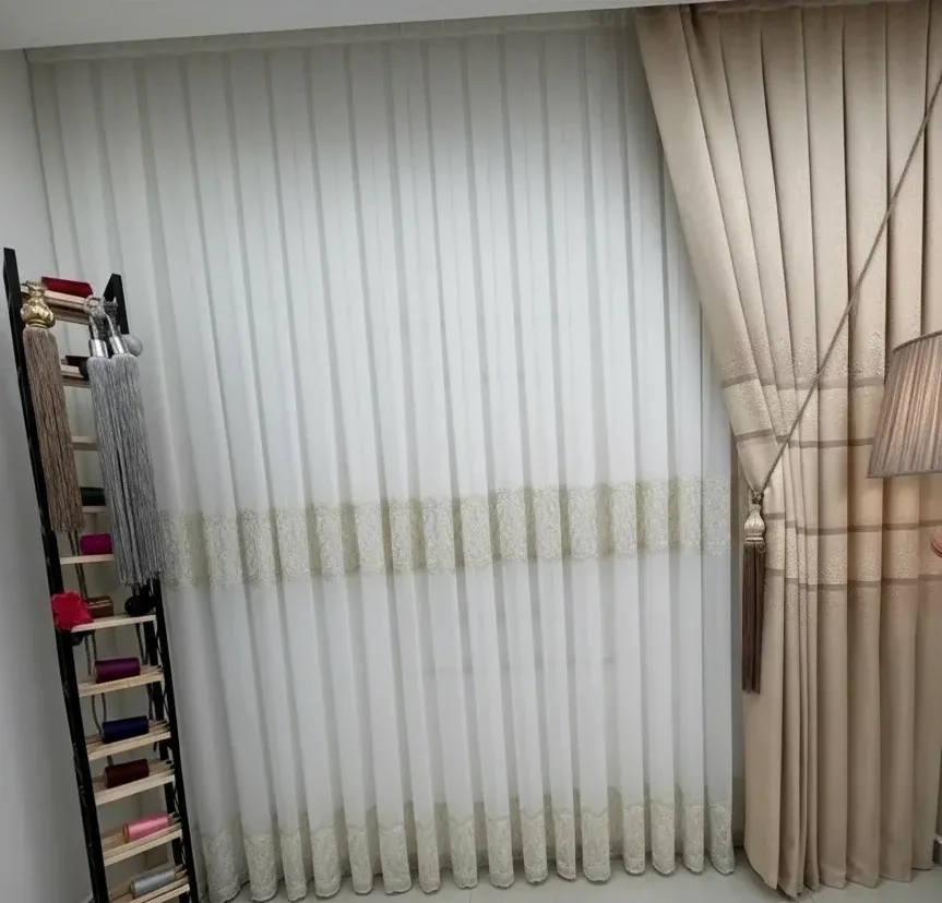 NİVEMESHOME LUMİNA 7194 V2 1/3 PİLELİ BAMBU TÜL PERDE
