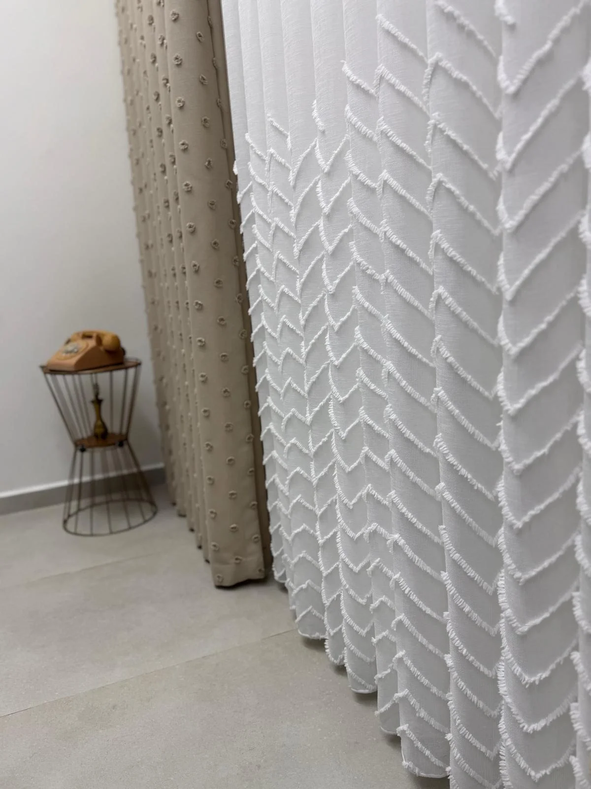 NİVEMESHOME SAREL KETEN 1/3 PİLELİ TÜL PERDE APM