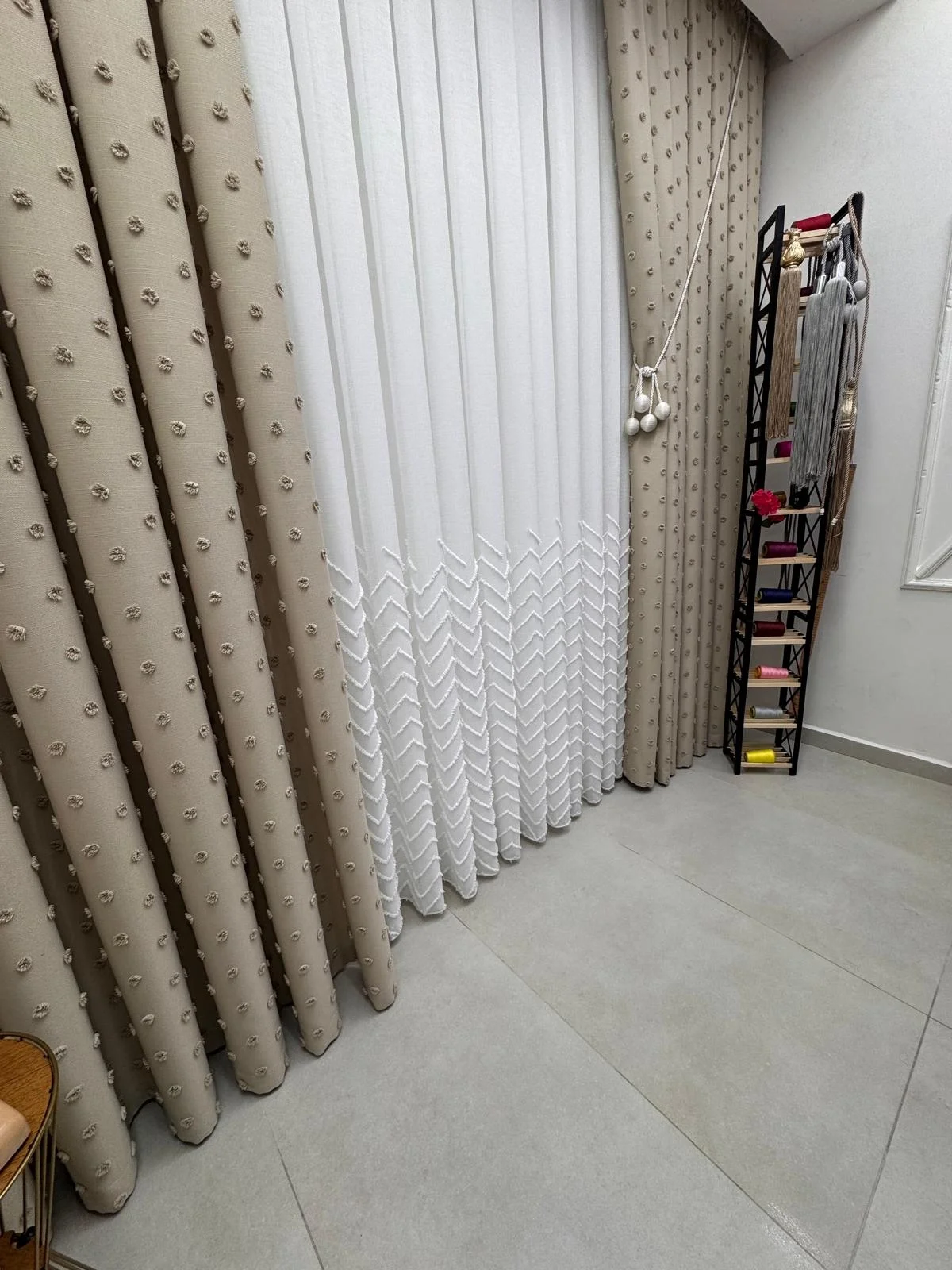 NİVEMESHOME SAREL KETEN 1/3 PİLELİ TÜL PERDE APM